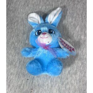 Fuzzy Friends Plush Stuffed Blue Bunny Animal Soft Toy
